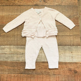 Barefoot Dreams Cozychic Lite Sweater Cardigan and Pant Set- Size XS 3-6M