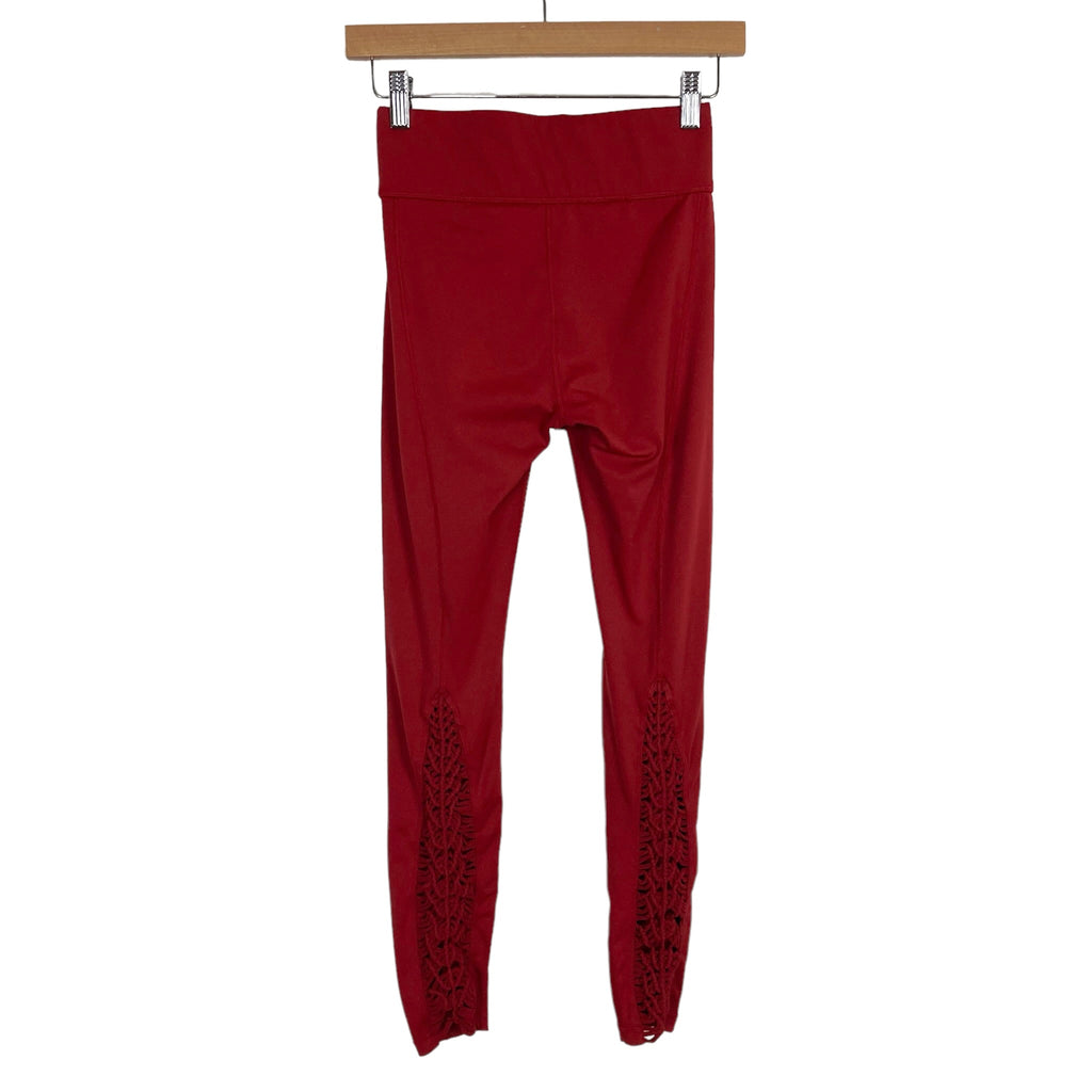 Carbon38 Red Dahlia Padang Macrame Leggings- Size S (we have matching – The  Saved Collection