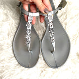 Guess Metallic Addison Flat Sandals- Size 11