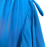 Diane von Furstenberg Blue 100% Silk Shirt Collar with Tie Belt Dress- Size 14 (see notes)