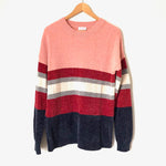 Pink Lily Chenille Striped Sweater- Size S