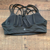 Athleta Charcoal Grey Hyper Focused Criss Cross Back Padded Sports Bra- Size S
