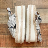 Marc Fisher Snakeskin Leather Sling Back Platform Sandals- Size 7 (see notes)