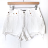 Abercrombie & Fitch White Cut Off Shorts- Size 26/2