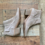 Sole Society Nude Suede Booties- Size 9