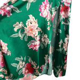 ASOS Green Floral Side Cutout Front Slit Maxi Dress- Size 4 (see notes)