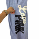 PINK Victoria's Secret Blue Heathered "Love Pink" Graphic Sweatpants- Size XS (Inseam 27")