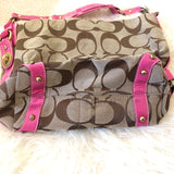 Coach Signature Style with Pink Shoulder Bag