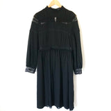 Endless Rose Black Embroidered Mock Neck Dress- Size S