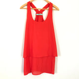 Karlie Racerback Ruffle Blouse- Size S