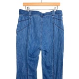 Express Bell Flare Super High Rise Belted Stretch Jeans NWT- Size 12R (Inseam 32")