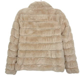 Dylan Cream Faux Fur Jacket- Size S