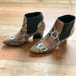Qupid Snakeskin Ankle Booties- Size 7.5 (Great Condition)