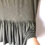 Mudpie Green Short Sleeve Peplum Top- Size S (see notes)