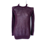 IRO Purple Open Knit Cold Shoulder Sweater- Size XS