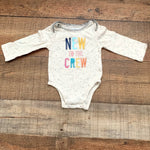 Mudpie New to the Crew Long Sleeve Onesie- Size 0-6M