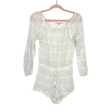 Victoria’s Secret White Open Knit Romper- Size S (See Notes)