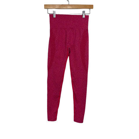 No Brand Magenta Heathered Seamless Leggings- Size ~S (Inseam 24")(See Notes)