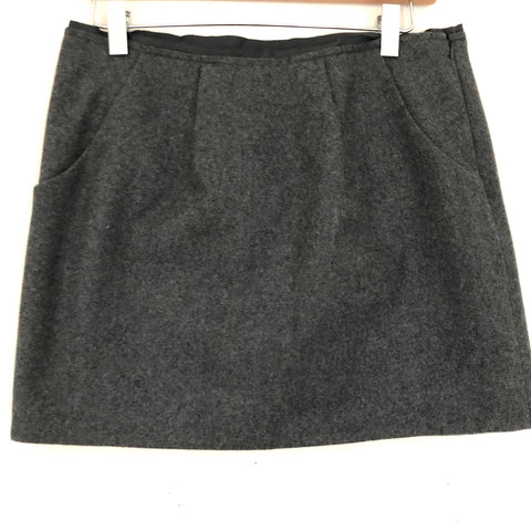 J Crew Wool Blend Grey Skirt with Pockets- Size 4