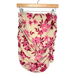 Blossom Tan/Pink Floral Side/Back Ruched Skirt NWT- Size 8 (We Have Matching Top!)