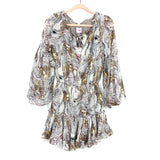 Buddy Love Zozo Elastic Waistband Gold Metallic Dress NWT- Size XS (sold out online)
