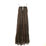 H&M Black and Brown Metallic Striped Dress NWT- Size 0