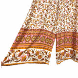 Simplee Cream Multi Pattern Wide Leg Pants NWT- Size S