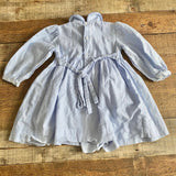 Carriage Boutiques Blue Gingham Smocked Bow Dress- Size 18M