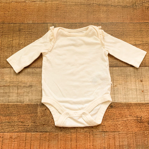 Baby Gap Brannan's Favorite Off White Ruffle Sleeve Onesie- Size 0-3M