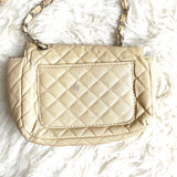 No Brand Leather Chain Strap Quilted Crossbody (see notes)