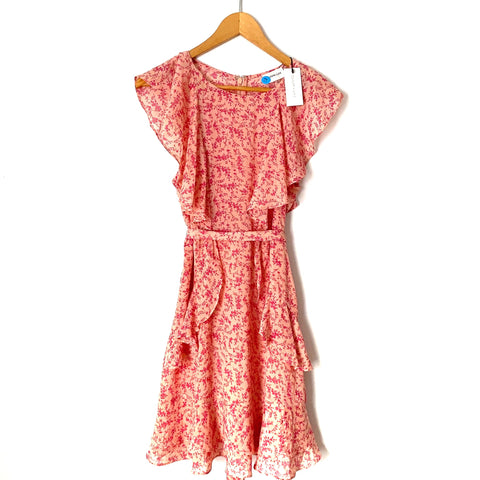 Sugar + Lips Pink Floral Ruffle Dress NWT- Size M