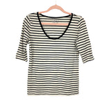 LOFT Vintage Soft Striped Round Neck Top NWT- Size XS
