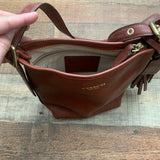 Pre-Owned Coach Camel Leather Crossbody Bag (see notes)