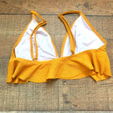 JJ Queen Mustard Ruffle Top- Size S