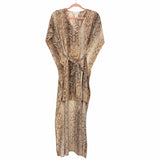 Entro Snakeskin Print Hi/Low Belted Top- Size S