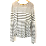 Vince Long Sleeve Grey Striped Top- Size L