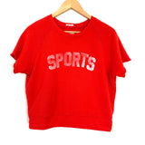 MOTHER Denim Red “Sports” Sweatshirt- Size XS