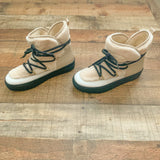 Scoop Taupe Faux Shearling Boots- Size 7