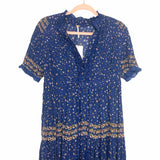 Free People Navy Floral Print Maxi Dress NWT- Size XS
