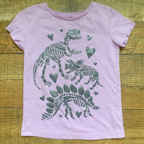 Carter's KID Lilac with Silver Sparkle Dinosaurs Top- Size 4/5 (see notes)
