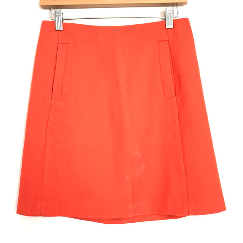 Banana Republic Red Orange Textured Skirt with Pockets- Size 2