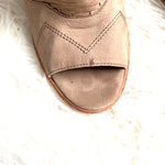 Vince Camuto Tan Peep Toe Block Heel Booties- Size 10 (see notes)