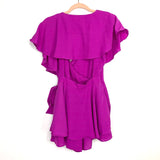 DO+BE Magenta Faux Wrap Open Back Romper- Size S