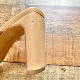 Amazon The Drop Tan Two Strap Studded Heel Square Sandals- Size 7 (see notes)