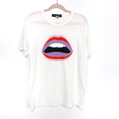 Lulusimon Studio Ivory Lips T-Shirt- Size S