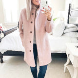 Old Navy Pink Button Up Long Coat-Size S