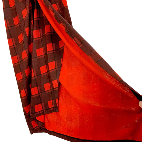 Derek Lam 10 Crosby Red and Black Plaid Midi Faux Wrap Dress- Size XS The Saved Collection Derek Lam 10 Crosby Red and Black Plaid Midi Faux Wrap Dress- Size XS The Saved Collection