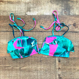 Buddy Love Palm Print Wired Padded Bikini Top NWT- Size L