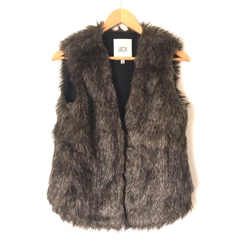 Jack by BB Dakota Dark Brown Faux Fur Vest- Size S