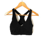 Manduko Black Cross Back Halter Padded Sports Bra- Size S